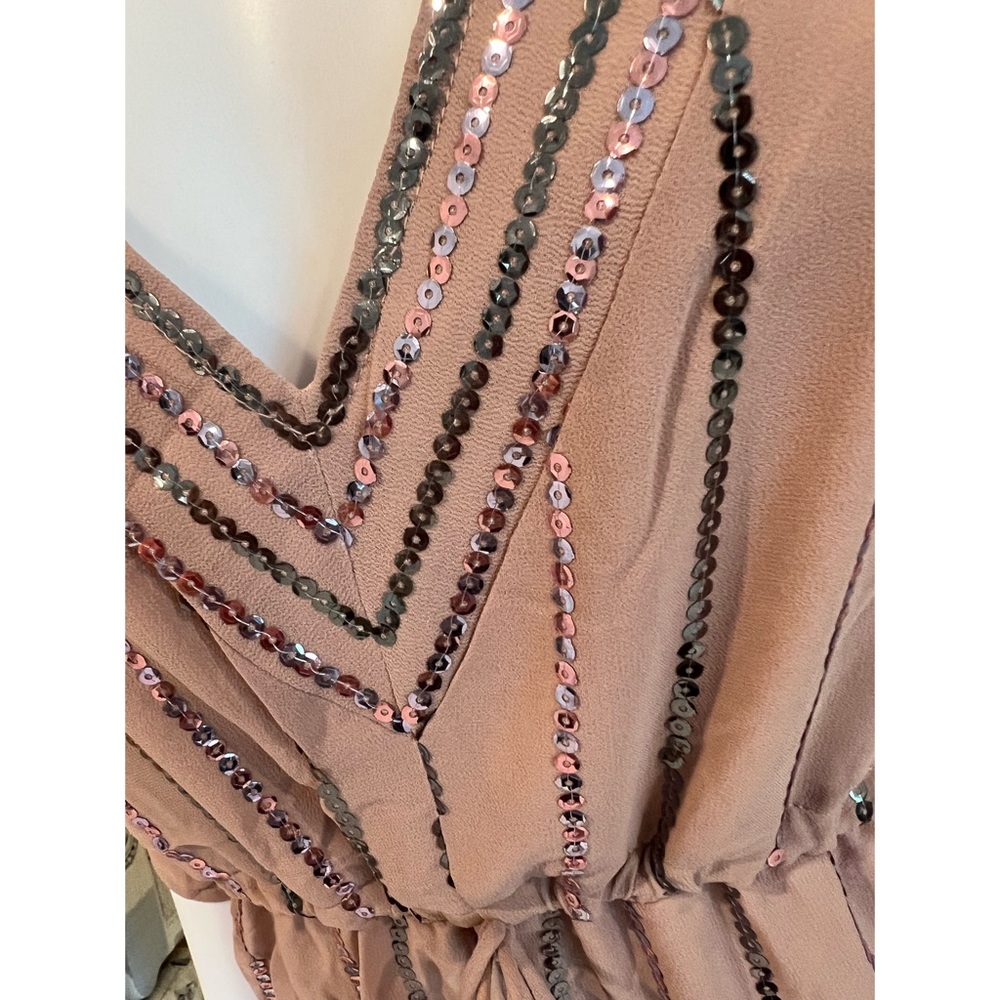 EN CREME sequin accent mocha dress PLUS 18, 20, 22, 24, 26 - Picture 7 of 7